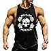 TECOFFER Men Bodybuilding Tank TOP Gym Stringer Workout Vest Singlet Fitness Shirt (Black, M)