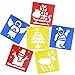 SUBANG 12 Pcs Plastic Painting Stencils Winter Drawing Spraying Templates for Kids Crafts