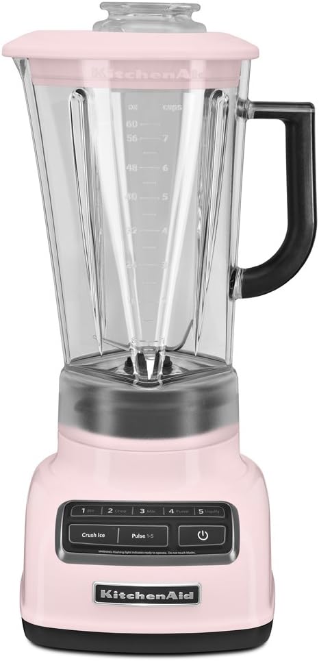 KitchenAid KSB1575PK 5-Speed Diamond Blender with 60-Ounce BPA-Free Pitcher - Pink