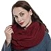 Dimore Women's Winter Knit Infinity Scarf Fashion Thick Warm Circle Loop Scarves (burgundy)