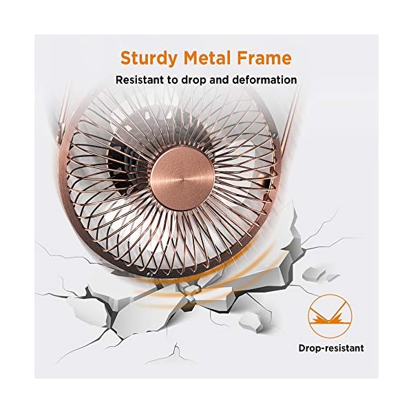 EasyAcc-USB-Desk-Fan-5-Inch-Desktop-Silent-Fan-Air-Circulator-2-Speeds-360-Rotation-Brushless-Motor-Noiseless-for-Home-and-Office-Laptop-Notebook-PC-Desk-Table-Fan-Metal-Brone EasyAcc USB Desk Fan 5 Inch Desktop Silent Fan Air Circulator 2 Speeds 360° Rotation Brushless Motor Noiseless for Home…