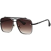 Gtand Fashion Trendy Square Aviator Gradient Sunglasses For Women Men Vintage Metal Sun Glasses