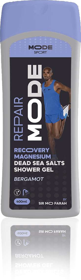 Repair MODE Magnesium Shower Gel – Mineral & Epsom Salts Body Wash for Relaxation & Muscle Recovery (Bergamot)
