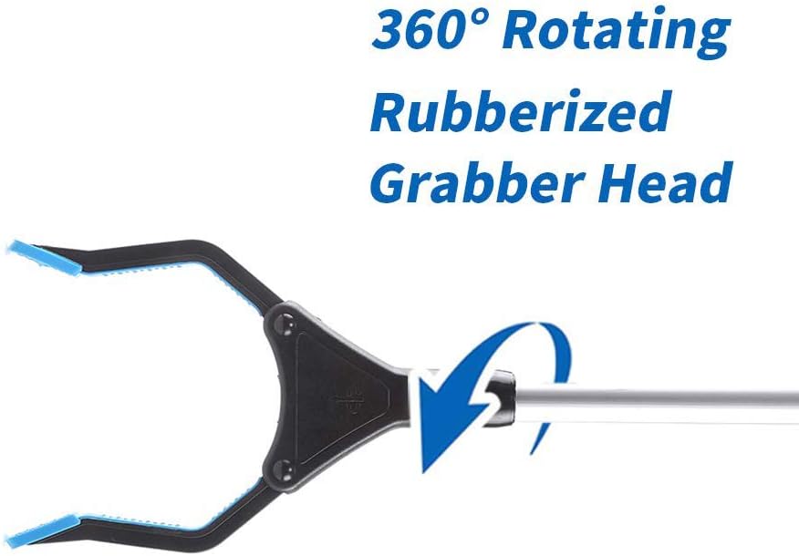 2Pack - 32 Inches Long Grabber Reacher - Helps Pick Up Small Objects - Fitted with Post to Assist with Dressing - Mobility Aid Reaching Assist Tool, Arm Extension: Health & Personal Care