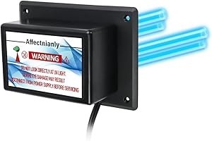 AFFECTNIANLY Air Scrubber UVC Light for HVAC System Dual Lamp 24w Power Consumption,110V Work Around The Clock, Two Lamps