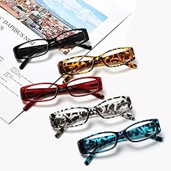 5 Pack Spring Hinge Reading Glasses Rectangular