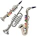 Play & Grow Set of 3 Toy Trumpet, Saxophone, and Clarinet Toy Musical Instrument for Kids and Toddlers