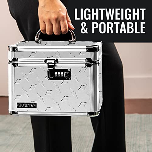 Vaultz Combination Lock Box Pack of 1/210 x 7.25 x 7.75 Inch Standard Safe with Key and Combo