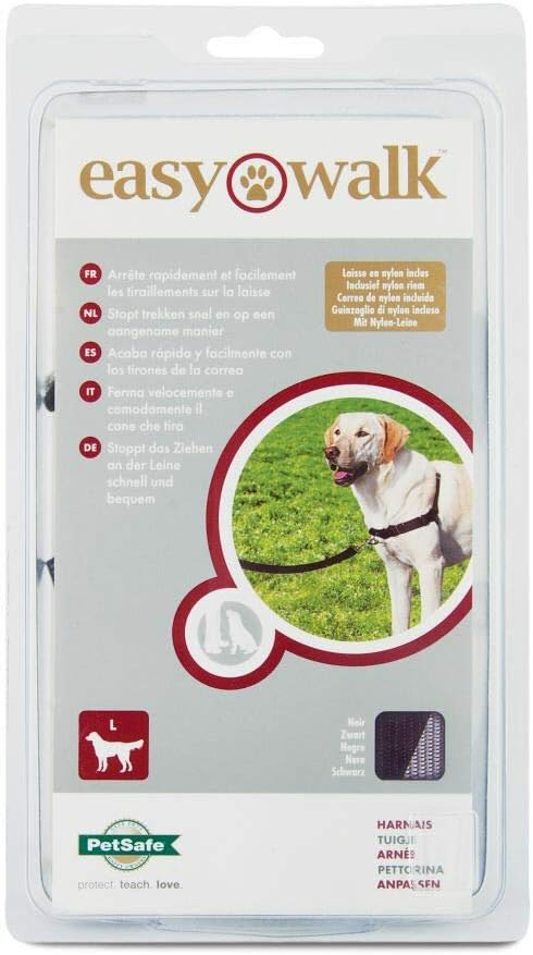 Pet Safe Easy Walk Dog Harness, Large, Black