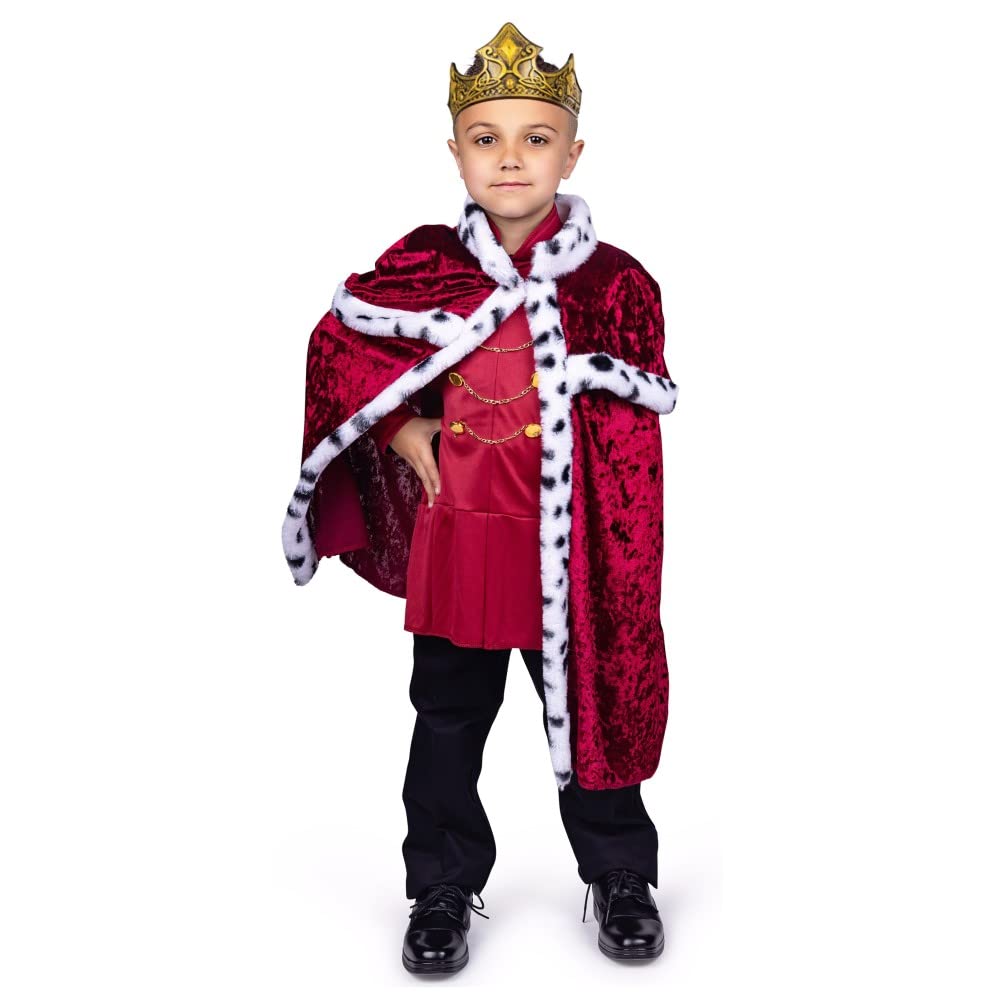 Dress Up America King Costume for Boys - Regal Prince Costume Set - Kids Royal King Outfit