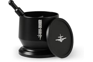 MHW-3BOMBER 51-54mm Blind Shaker Espresso Coffee Powder Receiver Container Espresso Grounds Cup 51mm/53mm/54mm，Black DR5504B