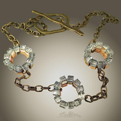 16 Inches Crystal Necklace- Three Circles of Swarovski Crystals- Everyday Crystal Necklace- Elegant Necklace- Handmade Jewelery