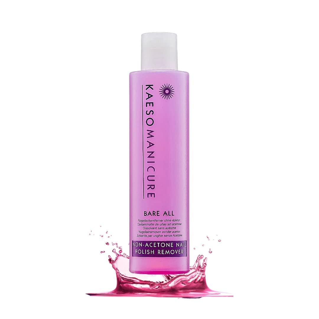 Kaeso Bare All Non-Acetone Nail Polish Remover 495ml – Gentle Acetone-Free Nail Polish Remover for Natural & Artificial Nails – Professional Salon Size