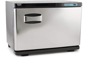 DERMALOGIC Towel Warmer, Stainless Finish Towel Heater Warmer Cabinet 2 in 1 Electric Equipment 20L Massage Facial Spa Beauty Salon Nails Shop GYM Home and Commercial