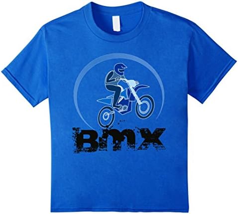 Kids Cool BMX Riding T-shirt Boys Girls Youth Child Children Gift 10 Royal Blue