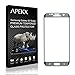 APEKX Samsung Galaxy S7 Edge Full Screen 100% Cover Edge-to-Edge 3D Curved Tempered Glass Screen Protector HD Clarity Bubble Free Anti-Fingerprint Shatterproof, Not Case Friendly (Silver)