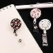 HEYGOO Floral Series Retractable Badge Holder, ID Badge Reel Cord with Alligator Clip (3 Pack)