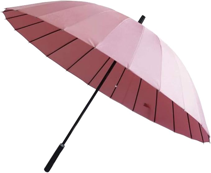 Amazon ユリカー 長傘 雨傘 24本骨傘 紳士傘 大きい 雨傘 高強度 超耐風撥水 ビジネス用 メンズ レディース 耐風傘 晴雨兼用 ピンク 長傘 通販