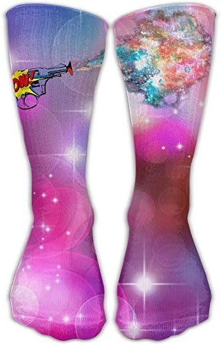 Galaxy Ejected By Gun Pattern Fashion Breathable Quick Dry 30cm Socks Unisex