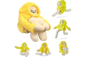 Plush Banana Man Toy, 16inch Weird Banana Man Doll with Magnet, Funny Poseable Decompression Toy Stuffed Animals Doll Gifts f