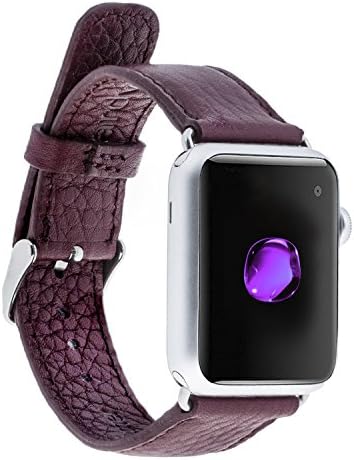 Hardiston Leather Band for Apple Watch | Floater Genuine Leather Replacement Strap for iWatch Series 3 / Series 2 / Series 1 / Edition/Sport 38mm (Burgundy)