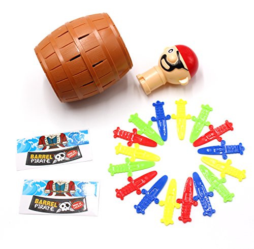 Pirate Funny Barrel Novelty Toy Bucket for Kids and Adults Lucky Stab Toys Game with Breathtaking Curious and Interesting - Great Size for Travel Party Gathering (Cool) - Thumbnail 2