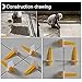 200PCS Tile Wedges Spacers Kit, WHOSEE Flooring Tile Leveling System, Tiling for Uneven Floor, Walls 100PCS Lippage Clips + 100PCS Wedges