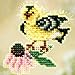 Goldie Finch Beaded Counted Cross Stitch Ornament Kit Mill Hill 2010 Spring Bouquet MH18-0103