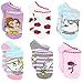 Disney Princess Belle Beauty and the Beast Girls Womens 6 pack Socks (Shoe: 10-4 (Sock: 6-8), Purple/Multi)