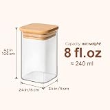 ComSaf 6Pcs 240ml Glass Spice Jars with Lids and Blank Labels view 3