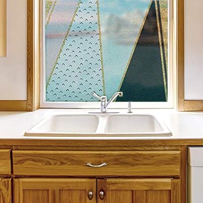 Window Film for Privacy Geometry Large Decorative Glass...