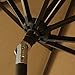 Ulax furniture Sunbrella 9Ft Outdoor Umbrella, Patio Market Table Umbrella with Push Button Tilt&Crank for Garden, Lawn, Backyard& Pool (Heather Beige)