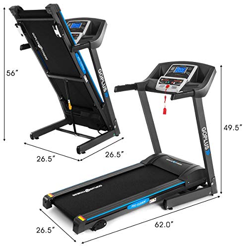 Goplus Electric Folding Treadmill with Incline, Walking