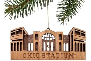Inspired Indigo Ohio State University Christmas Tree Ornaments, Ohio Stadium, Buckeyes Football, NCAA Officially Licensed, OSU Holiday Hanging Décor, College Sports Fans, Graduates, Gifts for Dad
