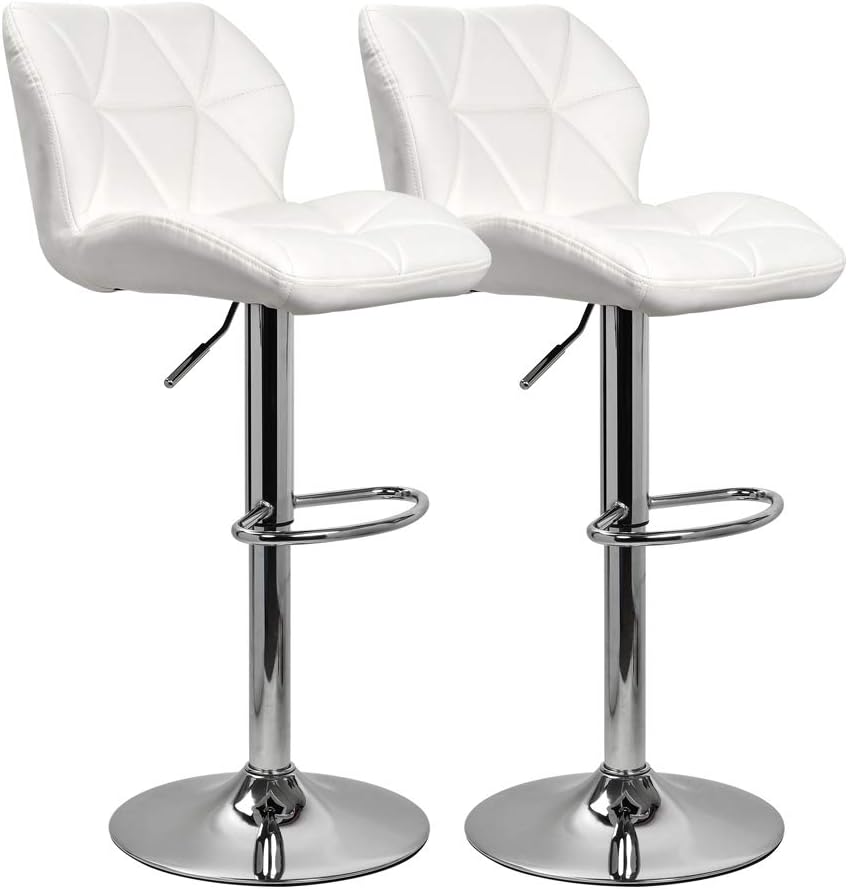 Best swivel bar stool set 2 white