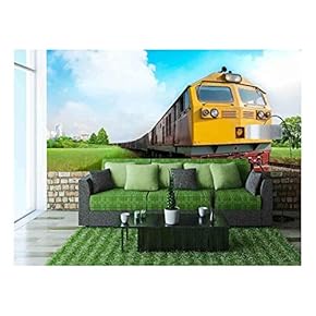Cargo Train - Removable Wall Mural | Self-Adhesive Large Wallpaper - 66x96 inches