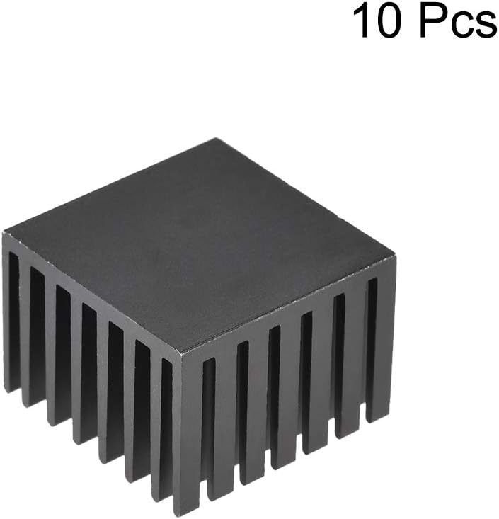 sourcing map Electronic Radiators Heatsink for MOS GPU IC Chip Black 28 x 28 x 20 mm 10pcs, 28x28x20mm - Image 4
