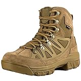 FREE SOLDIER Outdoor Men's Tactical Military Ankle Boots Water Resistant Lightweight Hiking Boots Work Safety Boots
