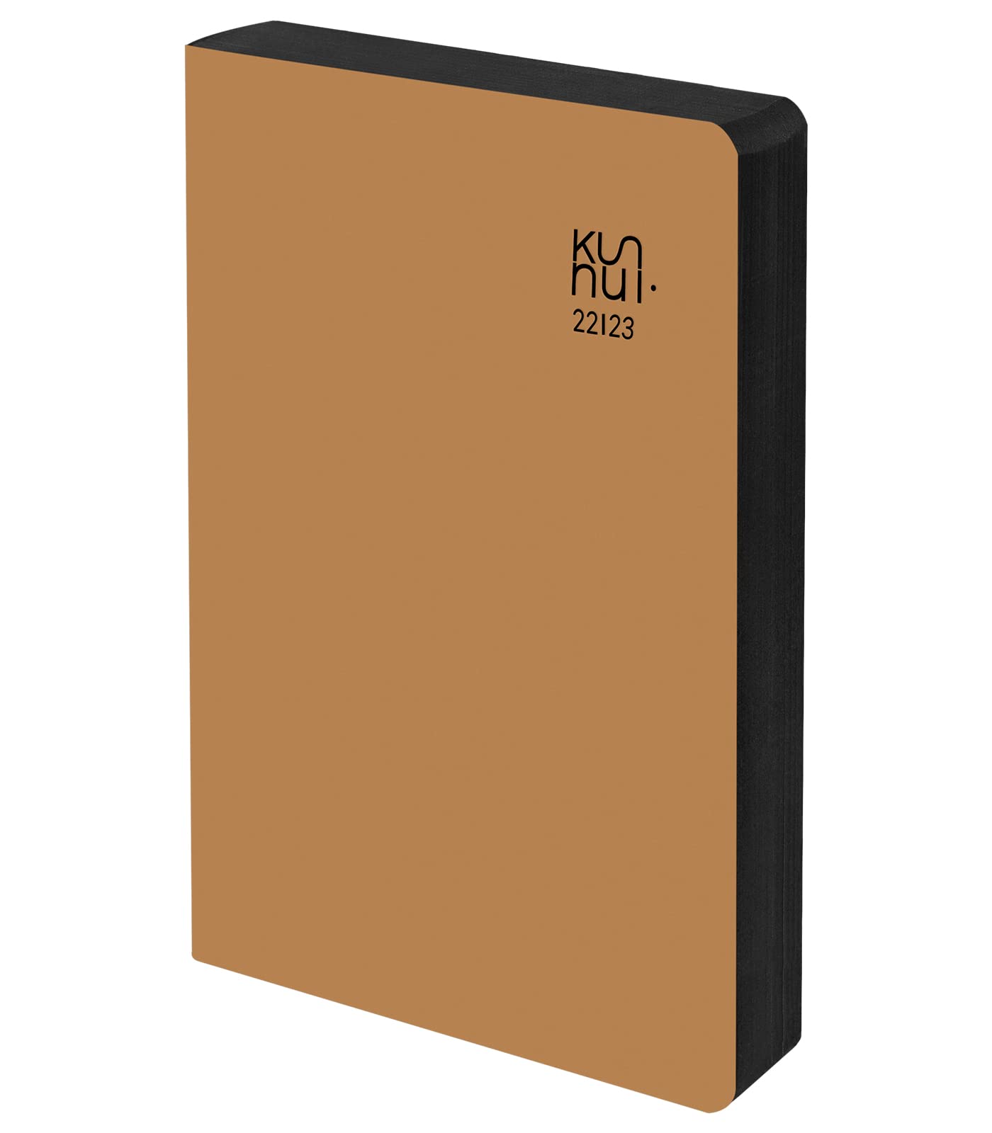 Calendar 2022 2023 – Bonded Leather – Clay – Day Page – A5 – 15 x 21 cm – Language: Spanish – English – Includes Two Tabs and Stickers Kunnui