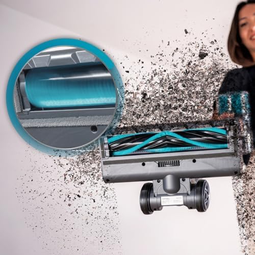 Scopa elettrica senza fili Conga Rockstar P50 Neo. 80 AW, 20000 Pa, Motore BLDC da 265 W, Autonomia 50 min in modalità Eco, Serbatoio 1200 ml, Spazzola mista con HairOut, Antigroviglio