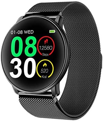 QINYONGFENG Uwatch2 Smart Watch For Andriod,IOS 1.33' Full Touch Screen IP67 25 Days Standby 7 Sport Modes Full Metal Unibody (Color : Black)