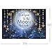 MEHOFOTO Photo Background Love You to The Moon Night Sky Gold Hanging Stars Birthday Party Decoration Banner Baby Shower Backdrops for Photography 7x5ft