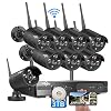 【3TB HDD Pre-Install, 2K】 Hiseeu Wireless Security Camera System, 8CH 1296P NVR 8Pcs Outdoor/Indoor WiFi Surveillance…