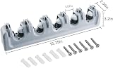 Vicloon Broom Mop Holder Tidy Organizer 5 Slots 6 Hooks Wall Mounted view 2