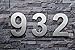 QT Modern House Number - SMALL 4 Inch - Brushed Stainless Steel (Number 2 Two), Floating Appearance, Easy to install and made of solid 304