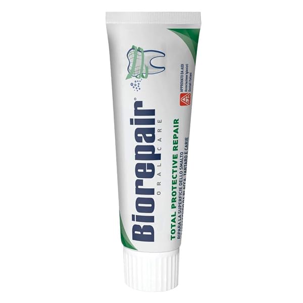 BIOREPAIR:”TOTAL PROTECTIVE REPAIR” TOOTHPASTE WITH MICROREPAIR * 2.5 FLUID OUNCE (75ML) TUBE * [ ITALIAN IMPORT ]