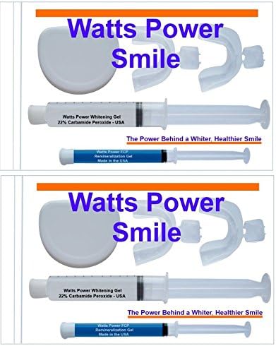 2 - Watts Power Sensitive Formula 22% Tooth Whitening Kits + New Aftercare Gels/Huge 20ml