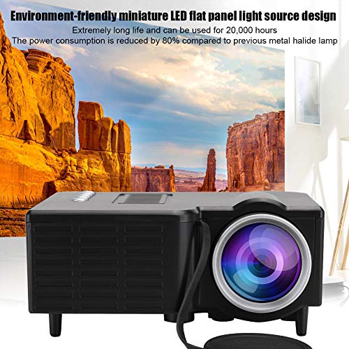 Mini HD beamer, draagbare LCD 1080P miniatuurprojector UC28c thuisbioscoop, mediaspeler, ventilator + aluminium koeler… - Afbeelding 7