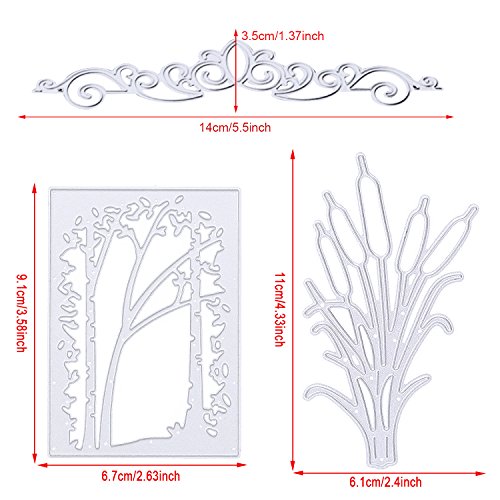 Kabi 18Pcs Cutting Dies Metal Stencil Embossing Die Cuts for DIY Scrapbook Album Paper Card Making, 6 Styles - Thumbnail 3