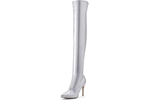 Shoe'N Tale Women Over The Knee High Stretchy Leather Thigh High Snow Boots